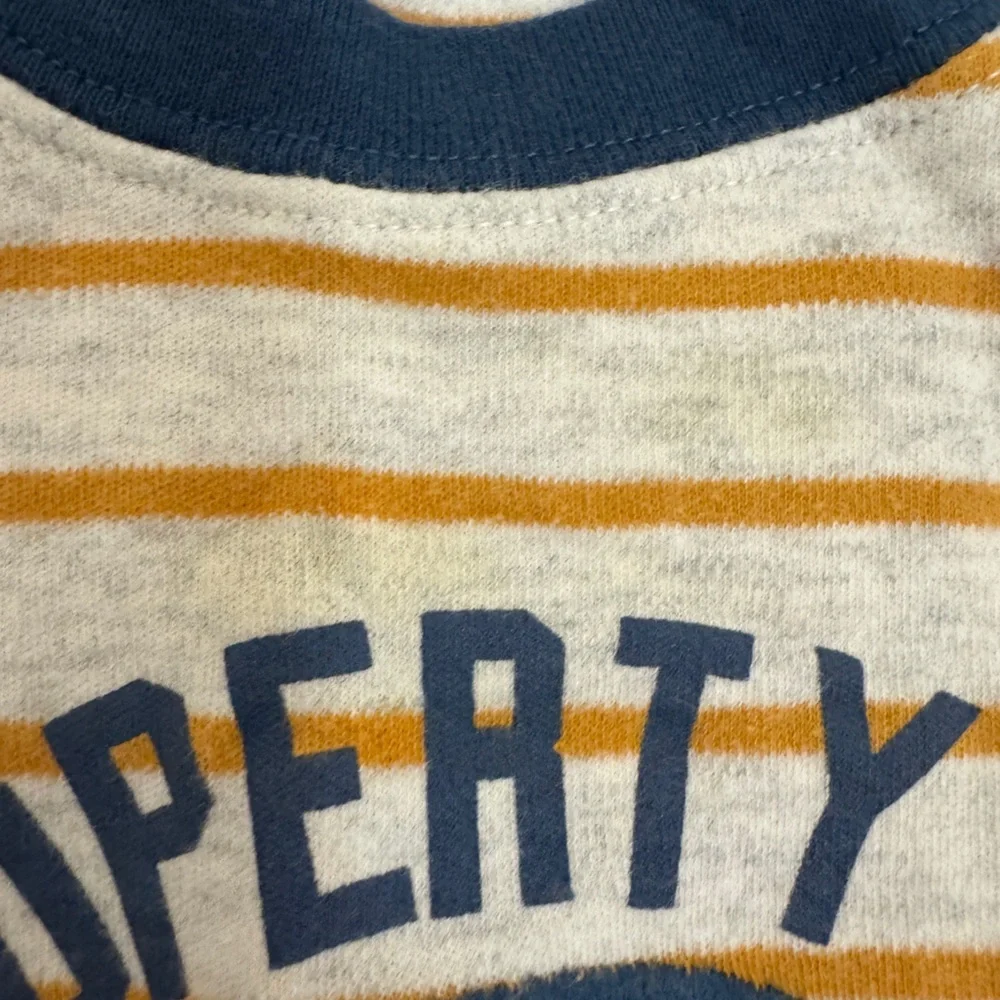 Carter's Navy  football Striped Kids Matching Set